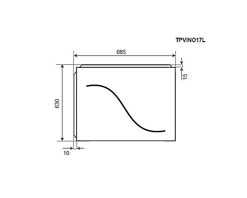 Заказать Торцевая панель 70 Timo Vino TPVINO17L в магазине сантехники Santeh-Crystal.ru