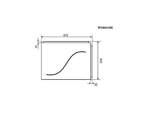 Приобрести Торцевая панель 70 Timo Vino TPVINO15R в магазине сантехники Santeh-Crystal.ru