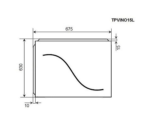 Заказать Торцевая панель 70 Timo Vino TPVINO15L в магазине сантехники Santeh-Crystal.ru