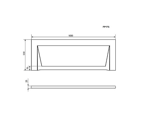 Заказать Панель фронтальная 170 Timo FP17S в магазине сантехники Santeh-Crystal.ru