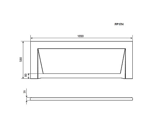 Приобрести Панель фронтальная 170 Timo FP17H в магазине сантехники Santeh-Crystal.ru