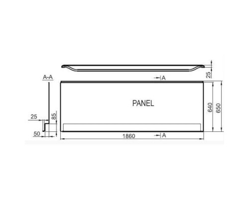 Приобрести Передняя панель YOU 185 см Ravak CZ011Z0A00 в магазине сантехники Santeh-Crystal.ru