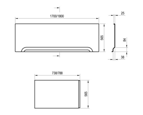 Заказать Торцевая панель 78,8 см R Ravak City X000001066 в магазине сантехники Santeh-Crystal.ru