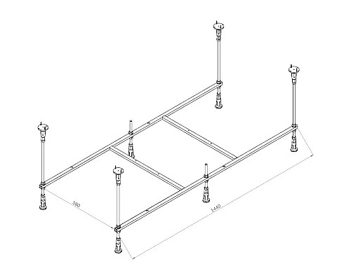 Купить Каркас для ванны 150х70 Am.Pm X-Joy W94A-150-070W-R в магазине сантехники Santeh-Crystal.ru