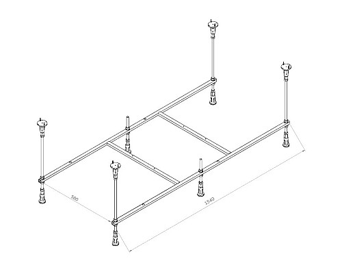 Заказать Каркас для ванны 160х70 Am.Pm X-Joy W94A-160-070W-R в магазине сантехники Santeh-Crystal.ru