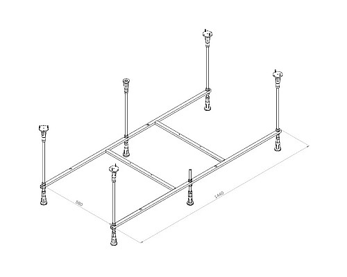 Заказать Каркас для ванны 150х70 Am.Pm Func W84A-150-070W-R в магазине сантехники Santeh-Crystal.ru
