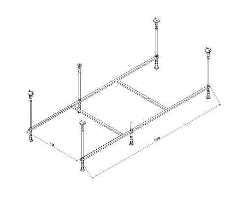 Приобрести Каркас для ванны 180х80 Am.Pm Func W84A-180-080W-R в магазине сантехники Santeh-Crystal.ru