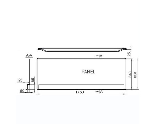 Купить Передняя панель YOU 175 см Ravak CZ021W0A00 в магазине сантехники Santeh-Crystal.ru