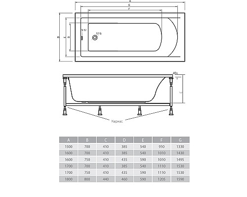 Купить Акриловая ванна 180х80 см Alpen Alaska AVB0006 в магазине сантехники Santeh-Crystal.ru