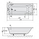 Купить Акриловая ванна 170х70 см Alpen Noemi 71708 в магазине сантехники Santeh-Crystal.ru