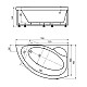 Купить Акриловая ванна 170х110 см правая Aquatek Аякс 2 AYK170-0000007 в магазине сантехники Santeh-Crystal.ru