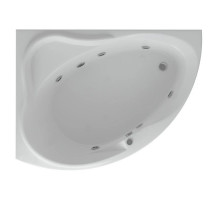 Акриловая гидромассажная ванна 158х119 см левая пневматическое управление премиум форсунки Aquatek Альтаир