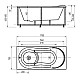 Заказать Акриловая гидромассажная ванна 170х70 см пневматическое управление стандартные форсунки Aquatek Афродита-170 в магазине сантехники Santeh-Crystal.ru