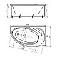 Приобрести Акриловая гидромассажная ванна 150х95 см левая пневматическое управление стандартные форсунки Aquatek Бетта-150 в магазине сантехники Santeh-Crystal.ru