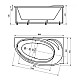 Купить Акриловая гидромассажная ванна 160х97 см левая пневматическое управление стандартные форсунки Aquatek Бетта-160 в магазине сантехники Santeh-Crystal.ru