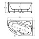 Приобрести Акриловая гидромассажная ванна 170х105 см левая пневматическое управление плоские форсунки Aquatek Вега-170 в магазине сантехники Santeh-Crystal.ru