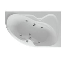 Акриловая гидромассажная ванна 170х105 см правая пневматическое управление премиум форсунки Aquatek Вега-170