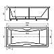 Заказать Акриловая гидромассажная ванна 150х75 см пневматическое управление стандартные форсунки Aquatek Феникс-150 в магазине сантехники Santeh-Crystal.ru