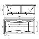 Купить Акриловая гидромассажная ванна 190х90 см пневматическое управление плоские форсунки Aquatek Феникс-190 в магазине сантехники Santeh-Crystal.ru