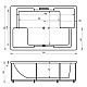 Купить Акриловая гидромассажная ванна 190х130 см пневматическое управление премиум форсунки+спинной массаж 12 форсунок Aquatek Дорадо в магазине сантехники Santeh-Crystal.ru