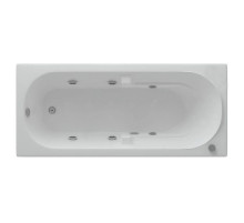 Акриловая гидромассажная ванна 170х75 см пневматическое управление стандартные форсунки Aquatek Лея