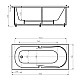 Заказать Акриловая гидромассажная ванна 170х75 см пневматическое управление стандартные форсунки Aquatek Лея в магазине сантехники Santeh-Crystal.ru