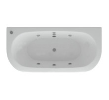 Акриловая гидромассажная ванна 190х90 см пневматическое управление плоские форсунки Aquatek Морфей