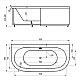 Заказать Акриловая гидромассажная ванна 190х90 см пневматическое управление плоские форсунки Aquatek Морфей в магазине сантехники Santeh-Crystal.ru