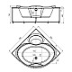 Заказать Акриловая гидромассажная ванна 150х150 см пневматическое управление стандартные форсунки Aquatek Эпсилон в магазине сантехники Santeh-Crystal.ru