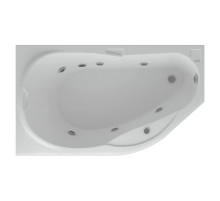 Акриловая гидромассажная ванна 170х100 см левая пневматическое управление премиум форсунки Aquatek Таурус