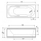 Заказать Акриловая ванна 170х75 см Cezares Modena MODENA-170-75-41 в магазине сантехники Santeh-Crystal.ru