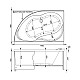 Купить Акриловая ванна 148,3x88,8 см левая Aquanet Graciosa 00205325 в магазине сантехники Santeh-Crystal.ru