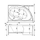 Заказать Акриловая ванна 148,3x88,8 см правая Aquanet Graciosa 00205389 в магазине сантехники Santeh-Crystal.ru