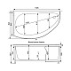 Заказать Акриловая ванна 168,5x89,5 см левая Aquanet Augusta 00205463 в магазине сантехники Santeh-Crystal.ru