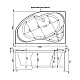 Заказать Акриловая ванна 169,x109,4 см левая Aquanet Capri 00205345 в магазине сантехники Santeh-Crystal.ru