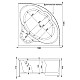Заказать Акриловая ванна 158,5x158,5 см Aquanet Santiago 00205545 в магазине сантехники Santeh-Crystal.ru