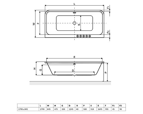 Приобрести Акриловая ванна 179х84,5 см Excellent Arana WAEX.ARA180WH в магазине сантехники Santeh-Crystal.ru