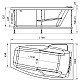Купить Акриловая ванна 170х100 см левая Radomir Аризона 1-01-0-1-1-018 в магазине сантехники Santeh-Crystal.ru
