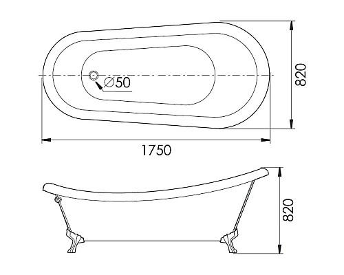 Заказать Акриловая ванна 175х82 см Gemy G9030 A в магазине сантехники Santeh-Crystal.ru