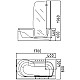 Купить Акриловая гидромассажная ванна 170х80 см R Gemy G9246B R в магазине сантехники Santeh-Crystal.ru