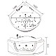 Купить Акриловая гидромассажная ванна 165х165 см Gemy G9247 K в магазине сантехники Santeh-Crystal.ru