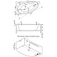 Купить Акриловая ванна 170х110 см L Bas Лагуна B00019 в магазине сантехники Santeh-Crystal.ru