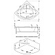 Заказать Акриловая ванна 160х160 см Bas Мега B00024 в магазине сантехники Santeh-Crystal.ru