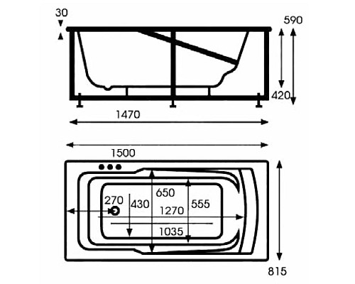 Приобрести Акриловая ванна 150х81,5 см Vagnerplast Ultra VPBA158ULT2X-04 в магазине сантехники Santeh-Crystal.ru