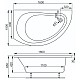 Приобрести Акриловая ванна 160х100 см R Vagnerplast Corona VPBA168CRN3PX-04 в магазине сантехники Santeh-Crystal.ru