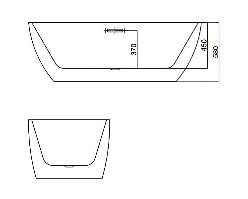 Приобрести Акриловая ванна 170х80 см Black & White Swan 108SB00 в магазине сантехники Santeh-Crystal.ru