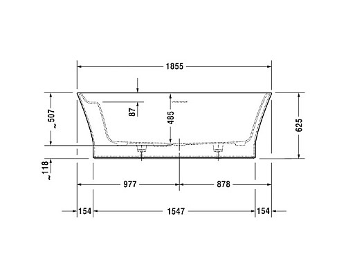 Купить Акриловая ванна 185,5х88,5 см Duravit Cape Cod 700330000000000 в магазине сантехники Santeh-Crystal.ru