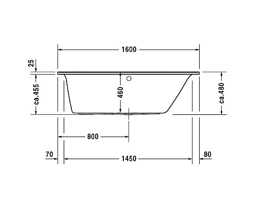 Приобрести Акриловая ванна 160х70 см R Duravit Darling New 700239000000000 в магазине сантехники Santeh-Crystal.ru