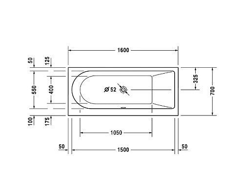 Приобрести Акриловая ванна 160х70 см R Duravit Darling New 700239000000000 в магазине сантехники Santeh-Crystal.ru