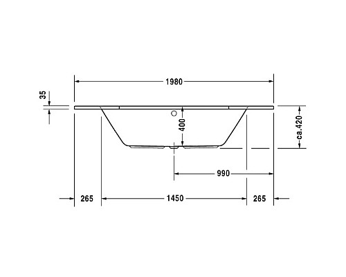 Купить Акриловая ванна 140х140 см Duravit D-Code 700137000000000 в магазине сантехники Santeh-Crystal.ru